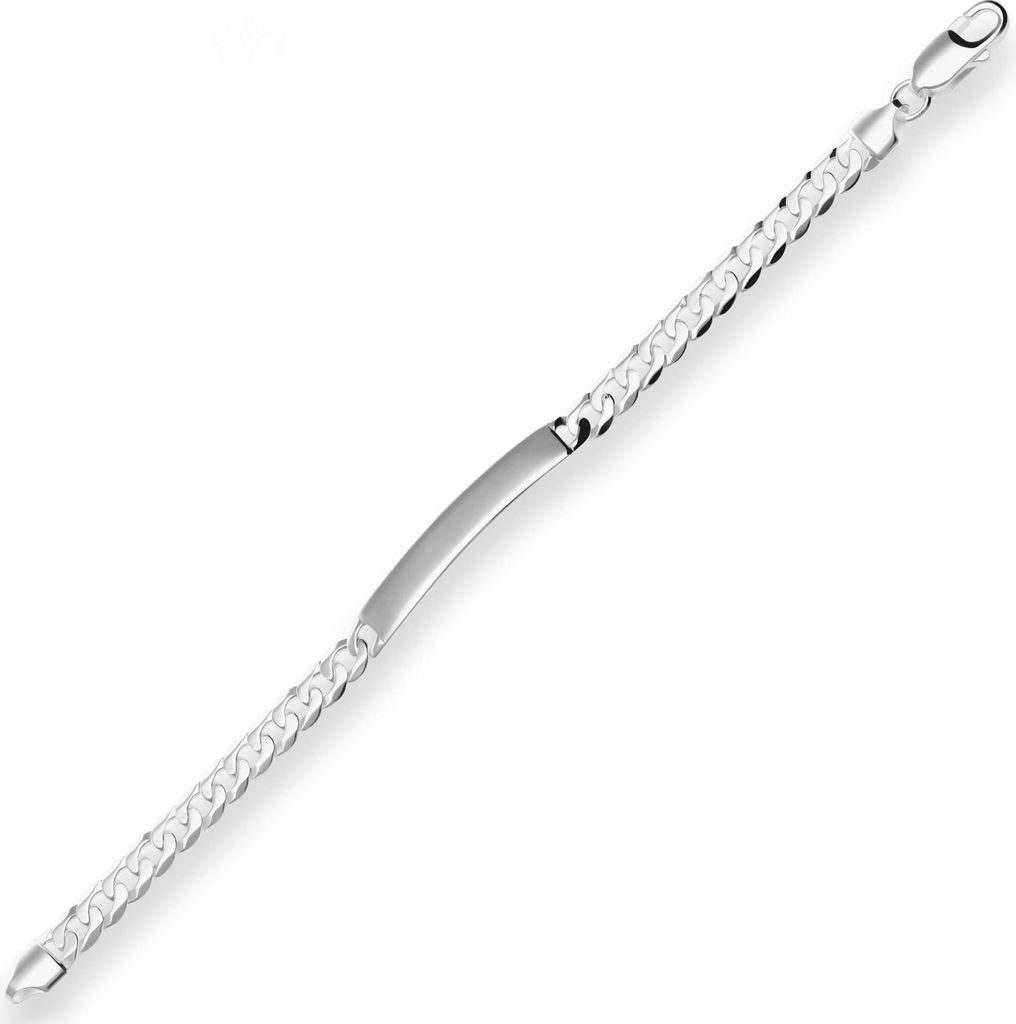 6,5mm Id-Armband Panzerkette Silberarmband Armschmuck aus 925 Silber 21cm