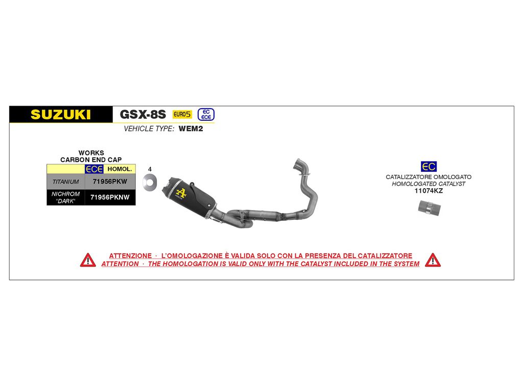 ARROW Katalytisches Kit für Suzuki