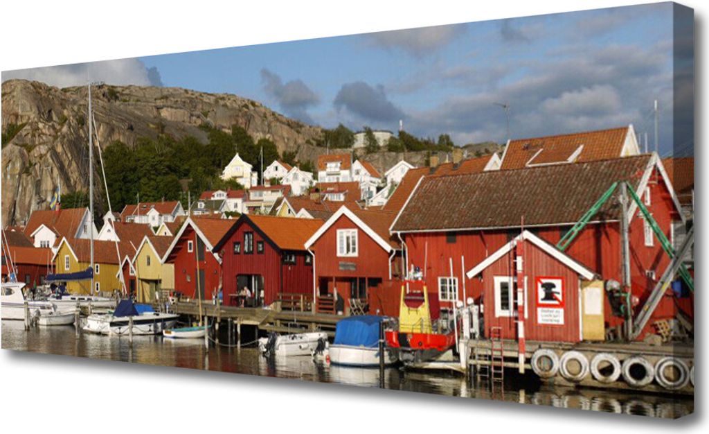 Tulup Leinwand-Bilder 125x50 Wandbild Canvas Kunstdruck Stadt dbilder Landschaft