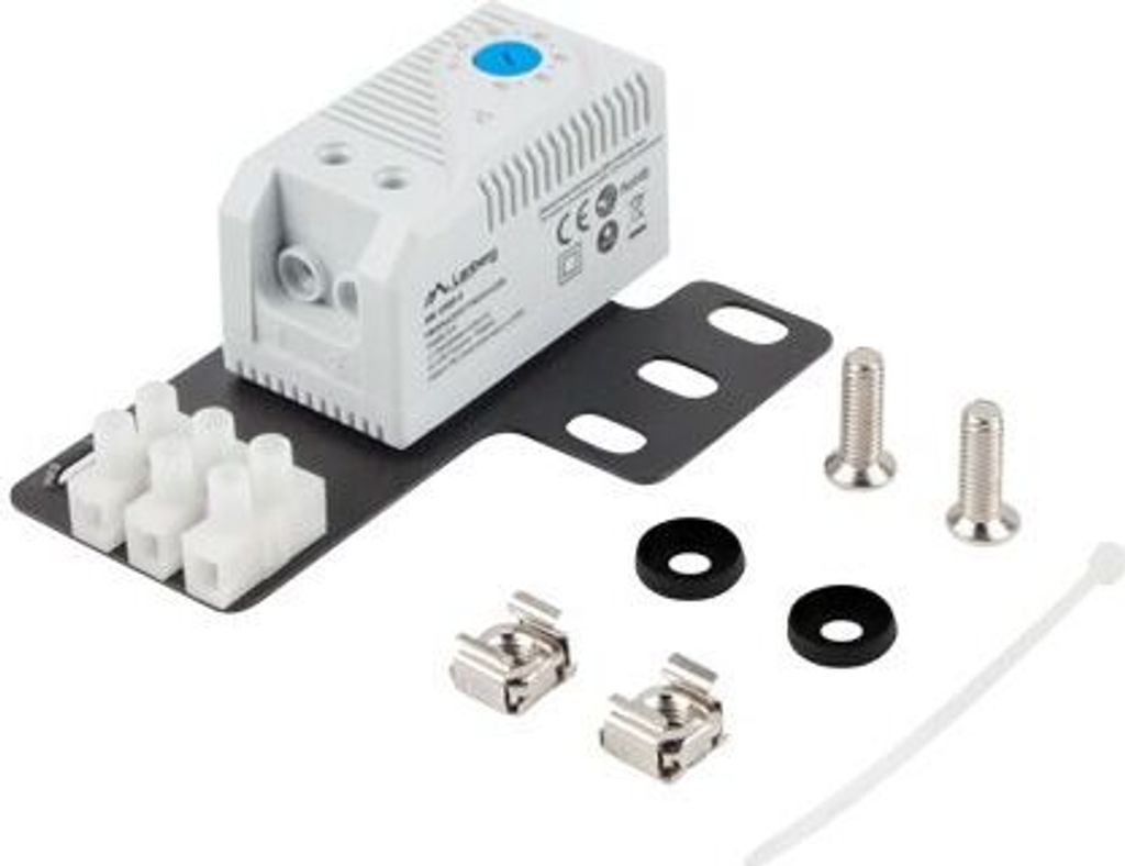 Lanberg Thermostat 10A für Rack mit 19" Halterung grau