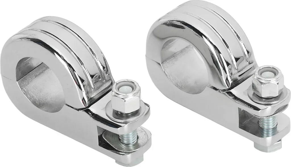 Pince P pour repose-pieds moto en alliage d'aluminium, fixation argent