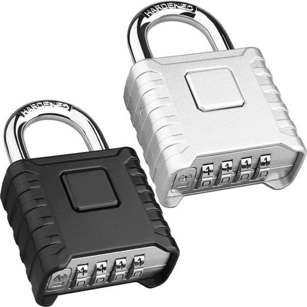 Cadenas à combinaison 4 chiffres 52mm en acier inoxydable 304 noir
