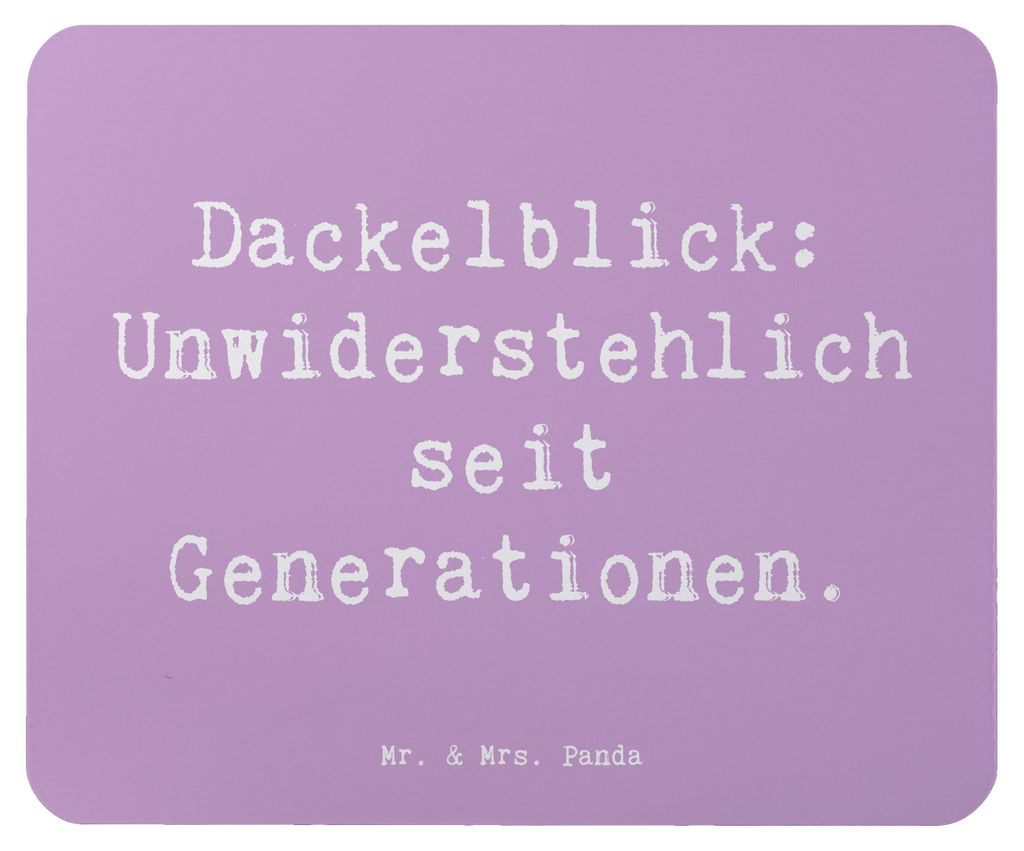 Mr. & Mrs. Panda Mauspad Spruch Kurzhaardackel Dackelblick - Lavendeltraum - Geschenk, Hunderassen Charakter, mousematte, pc mausunterlage, zeitlos...