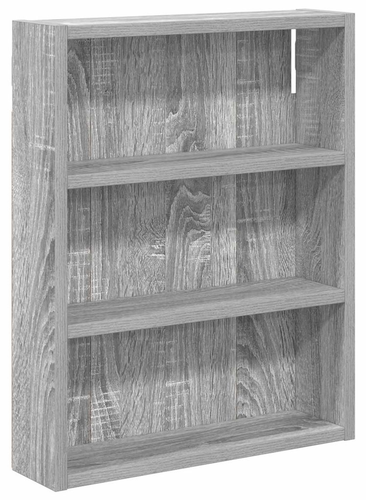 vidaXL Badezimmer-Wandschrank mit Regal Graues Sonoma 40 x 10 x 50 cm