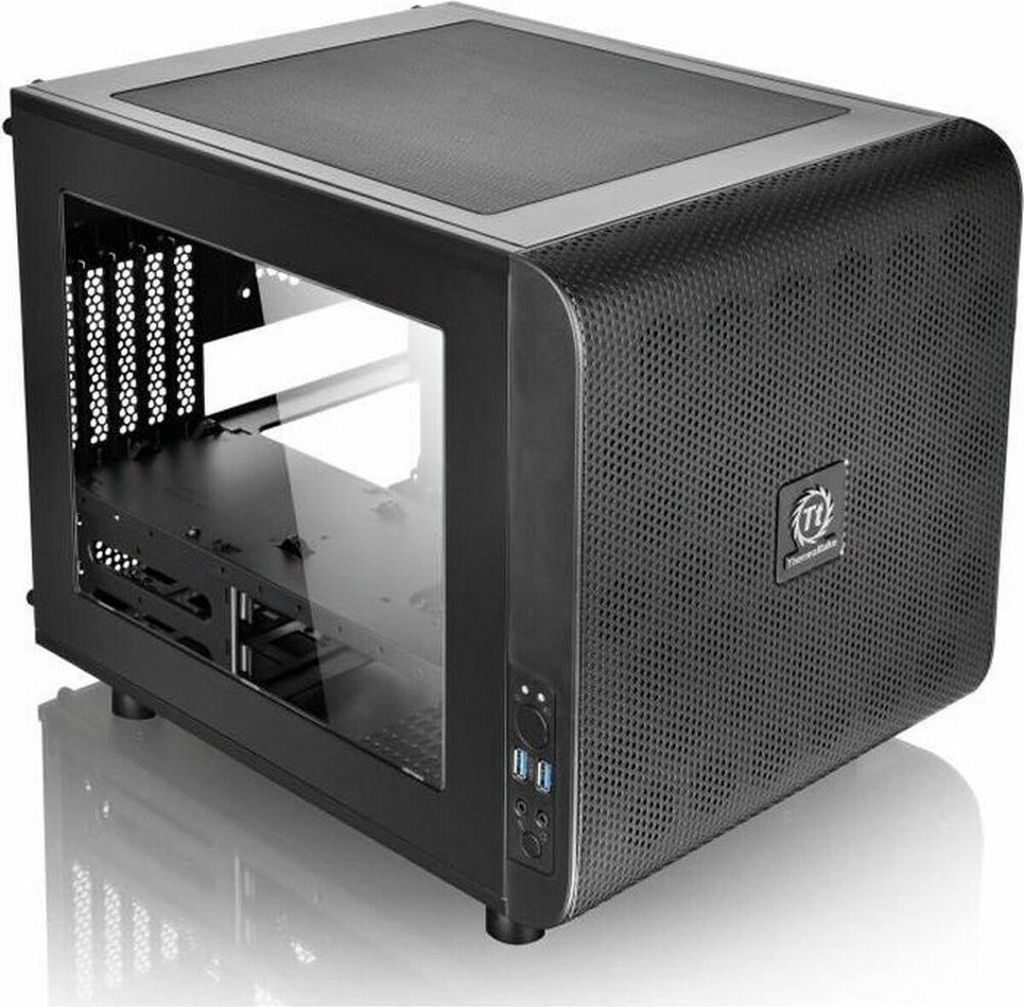 Thermaltake Core V21, Cube, PC, Schwarz, micro ATX, Produktbild 