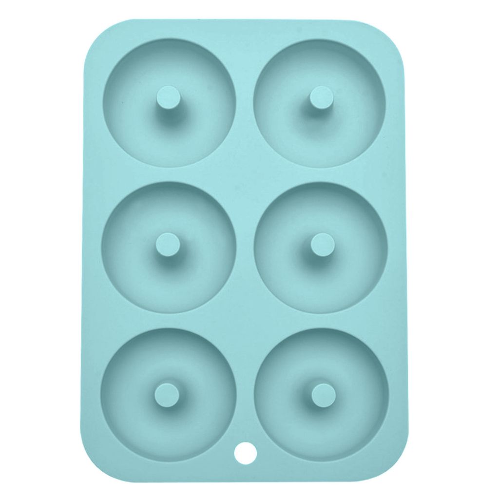 Kuchenform Lebensmittelqualität Nicht-Stick einfach zu entfernen wärmeresistente breite Anwendung DIY Backwerkzeug Silikon 6 Löcher 3d Silikon D...
