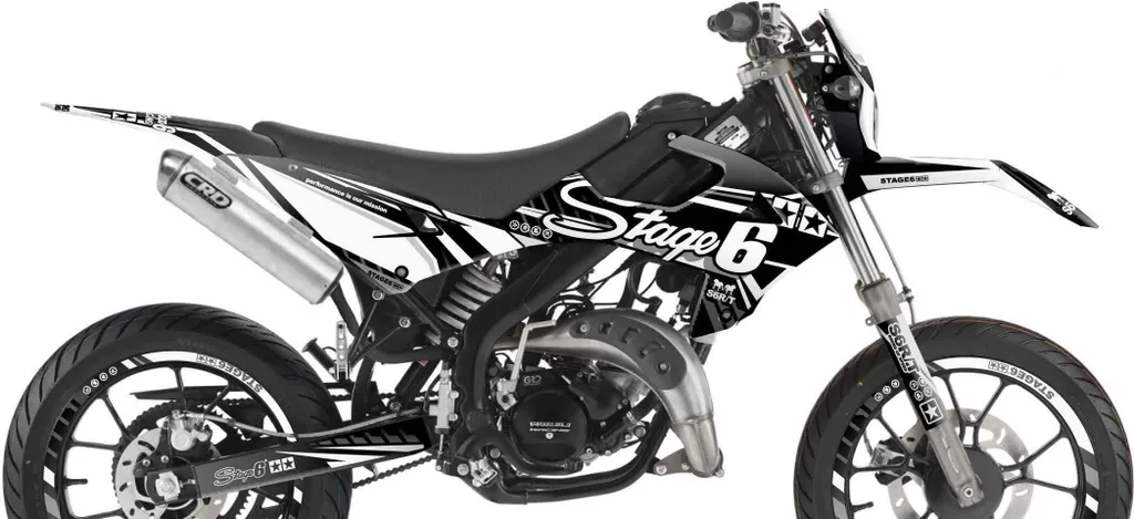 Kit graphique Stage6 blanc pour Rieju MRT après 2022 - Déco Origine