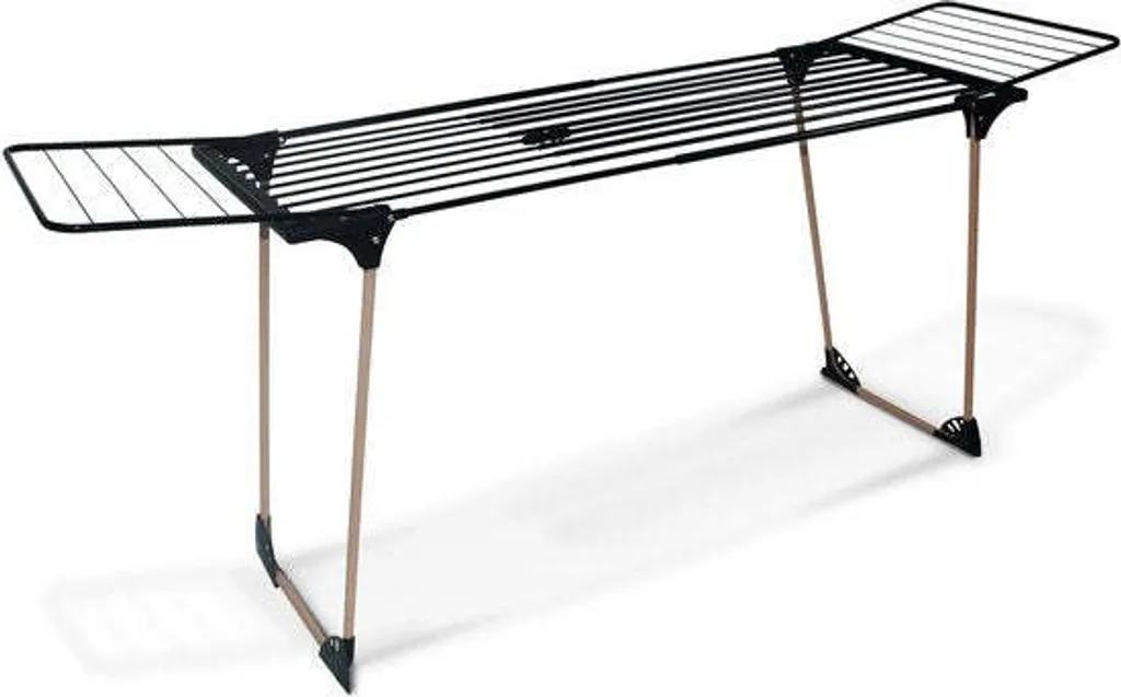 Séchoir à linge XXL Vitapur pliable aspect bois design noir industriel
