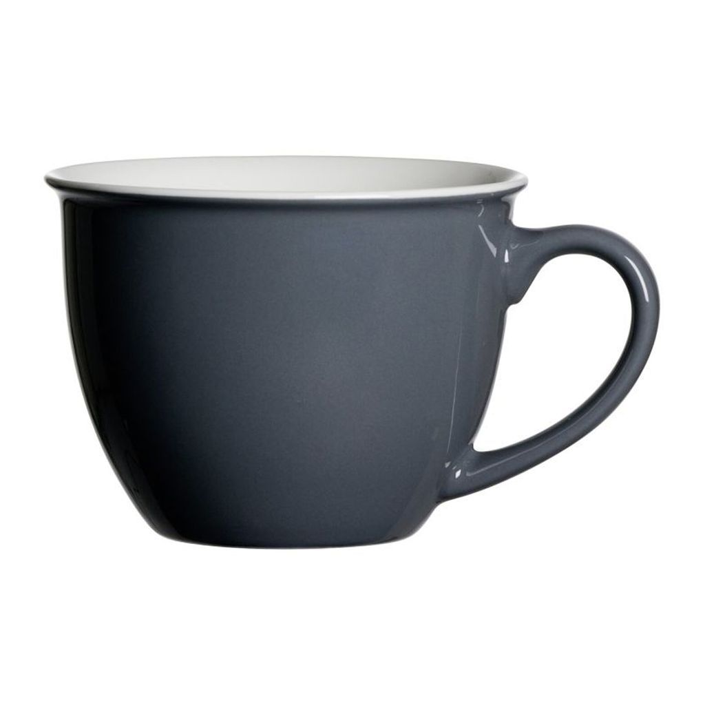 Ritzenhoff & Breker Jumbo Kaffeetasse Doppio, Teetasse, Kaffee Tasse, Becher, Porzellan, Anthrazit, 350 ml, 430240
