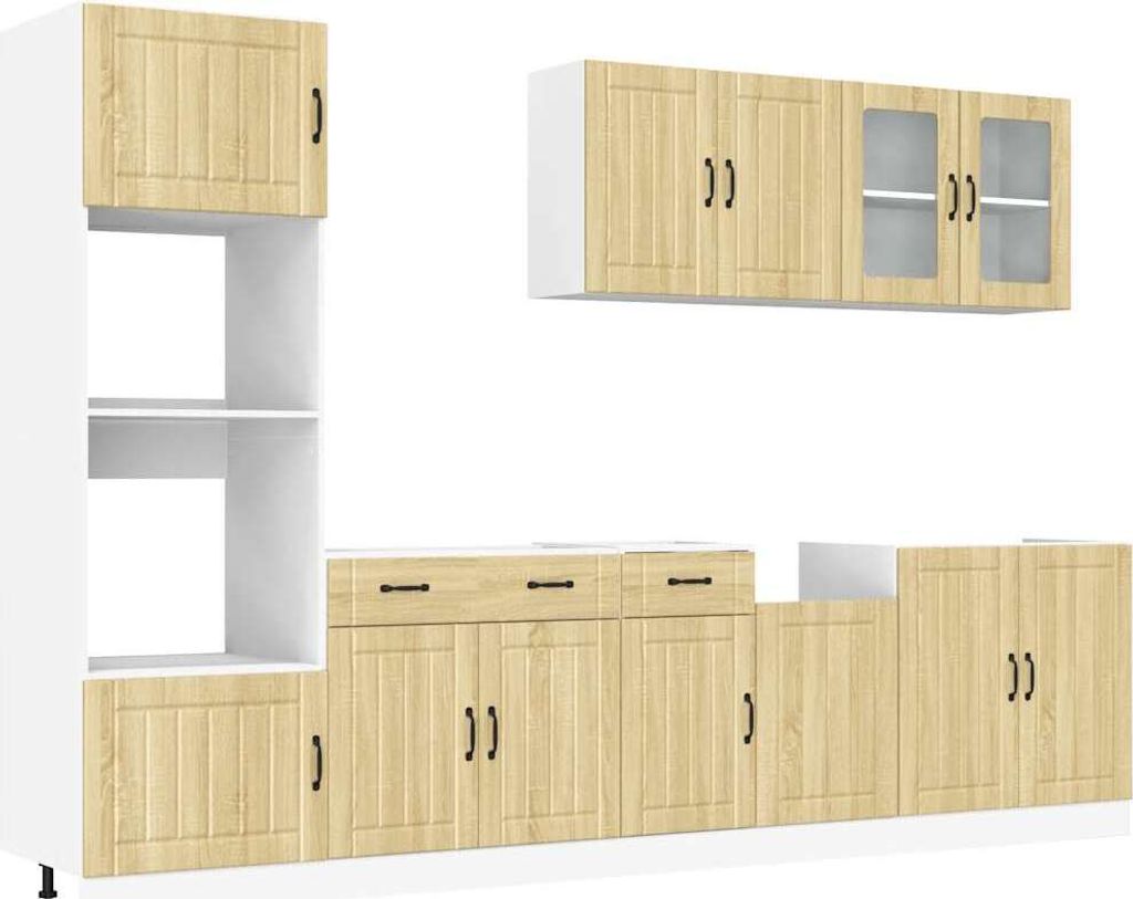 7-tlg. Küchenschrank-Set Lucca Sonoma-Eiche Holzwerkstoff