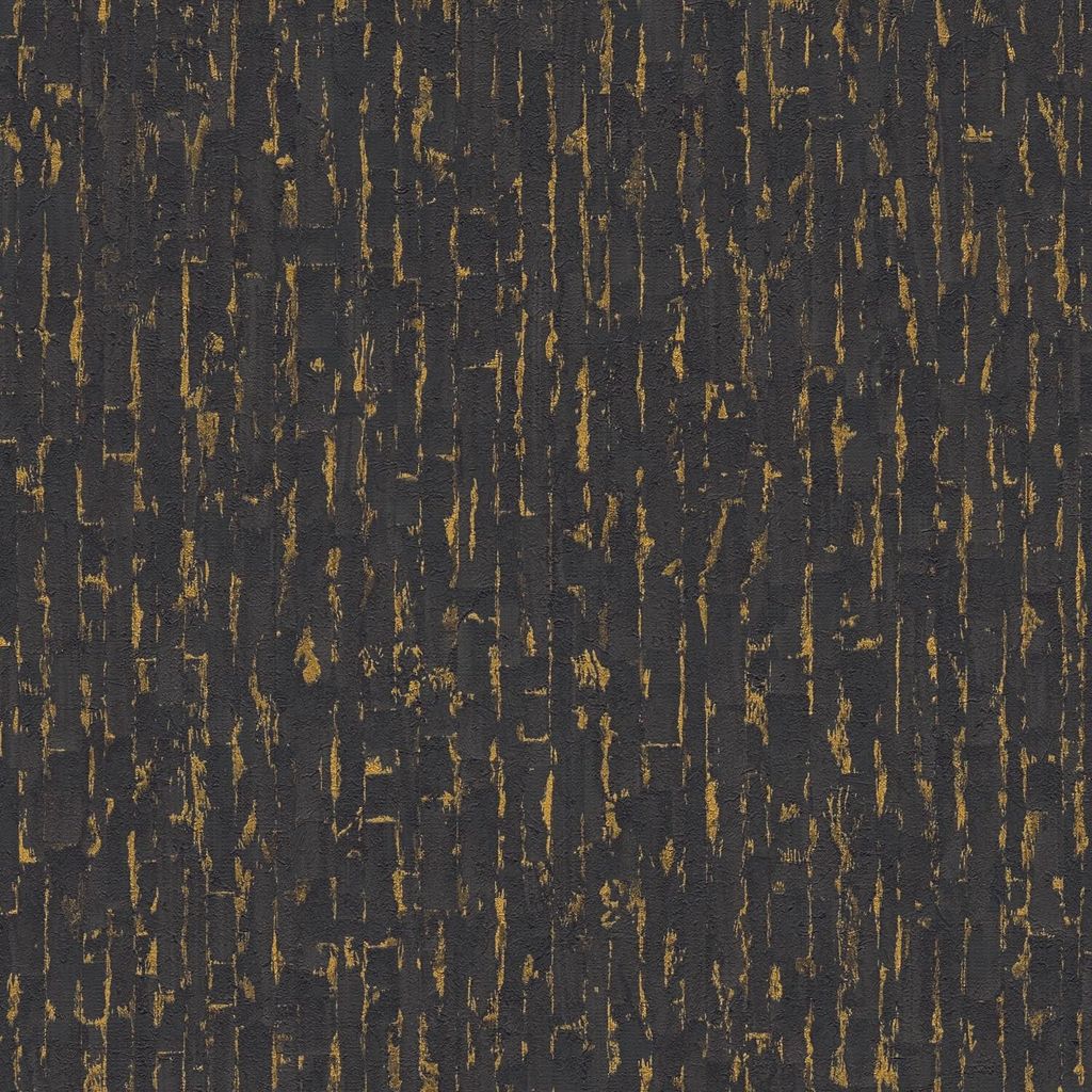 Profhome 786667-GU Streifen Tapete Metallische Akzente schwarz gold 5,33 m2