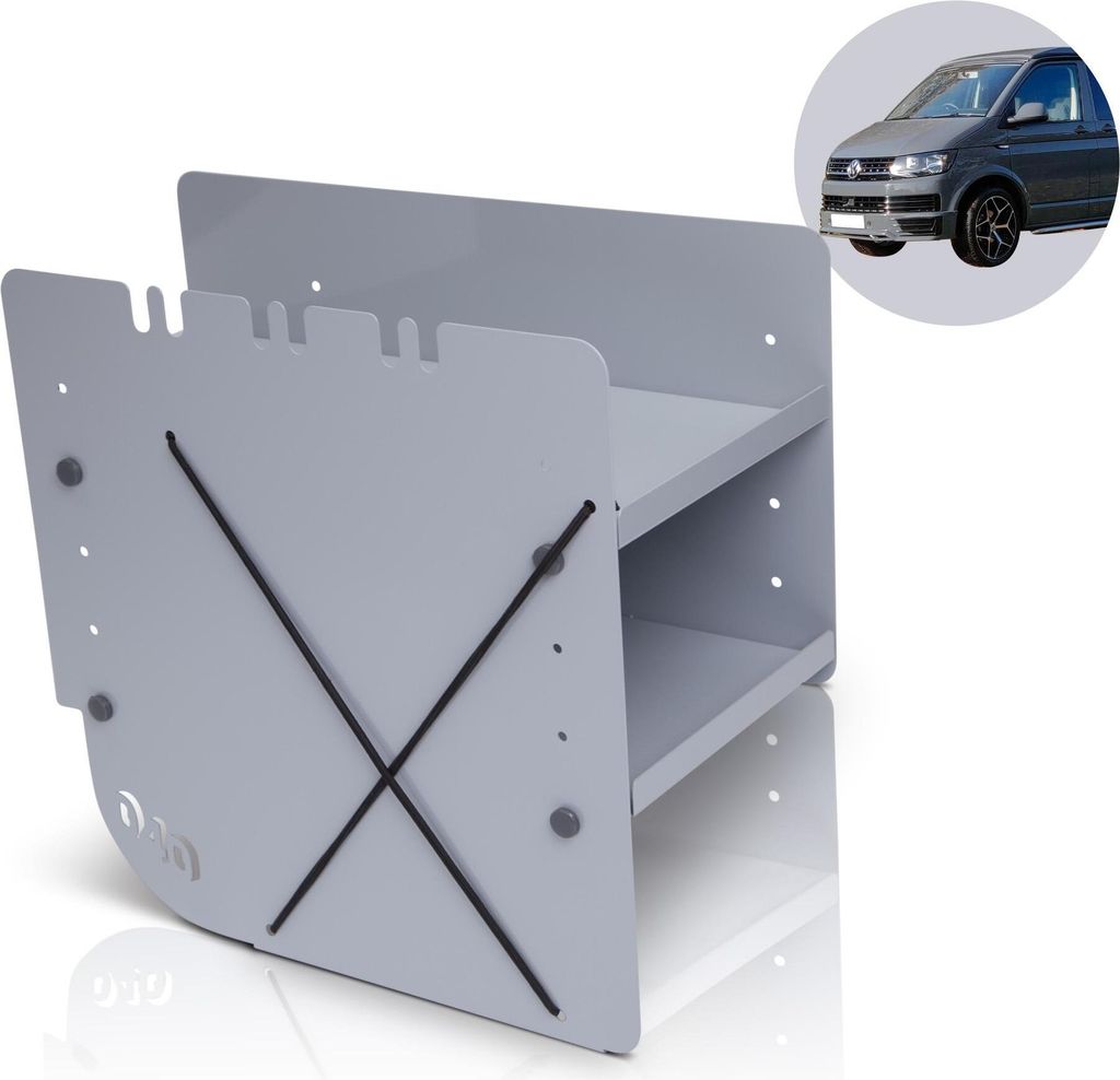 040 Parts Schuhregal GRAU BEIFAHRERSEITE Zubehör passend für VW T5 T6 T6.1 Schuhorganizer Schuhtasche