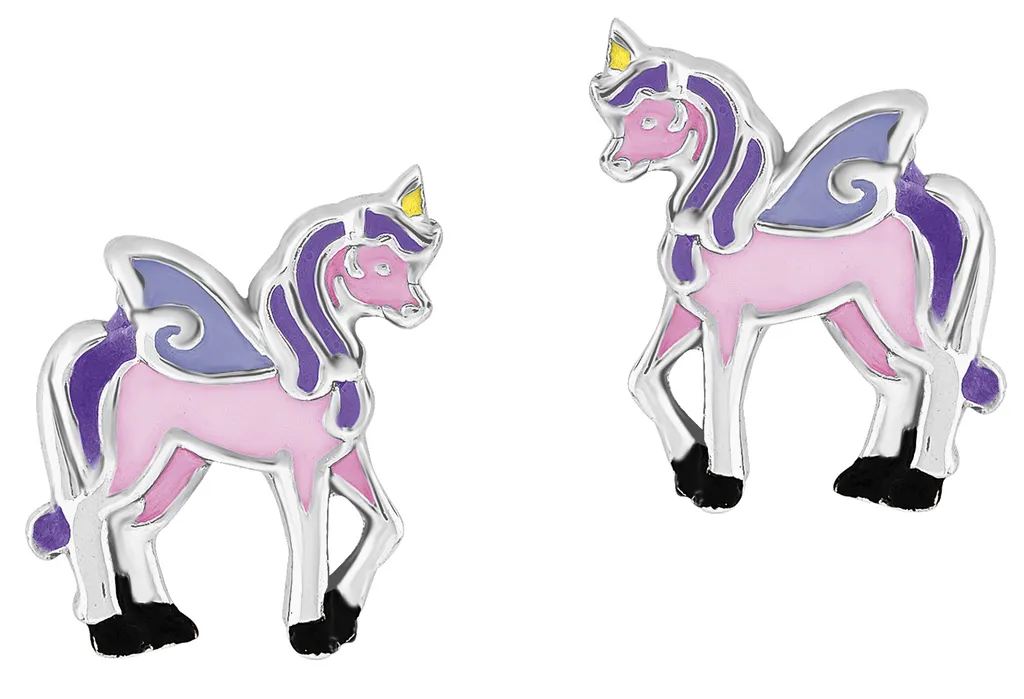 Orecchini Unicorno Principessa Lillifee 2013151 Argento Rodiato Rosa