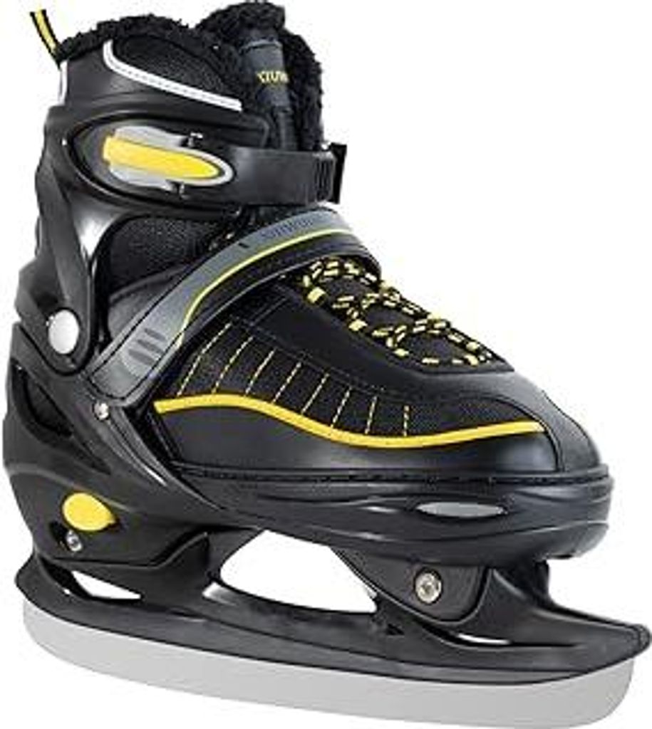Verstellbare Schlittschuhe für Damen Herren und Kinder,Warmes Bequemes Futter und Stabiler Knöchelhalt mit Edelstahlkufen Eishockey Skates,Einste...