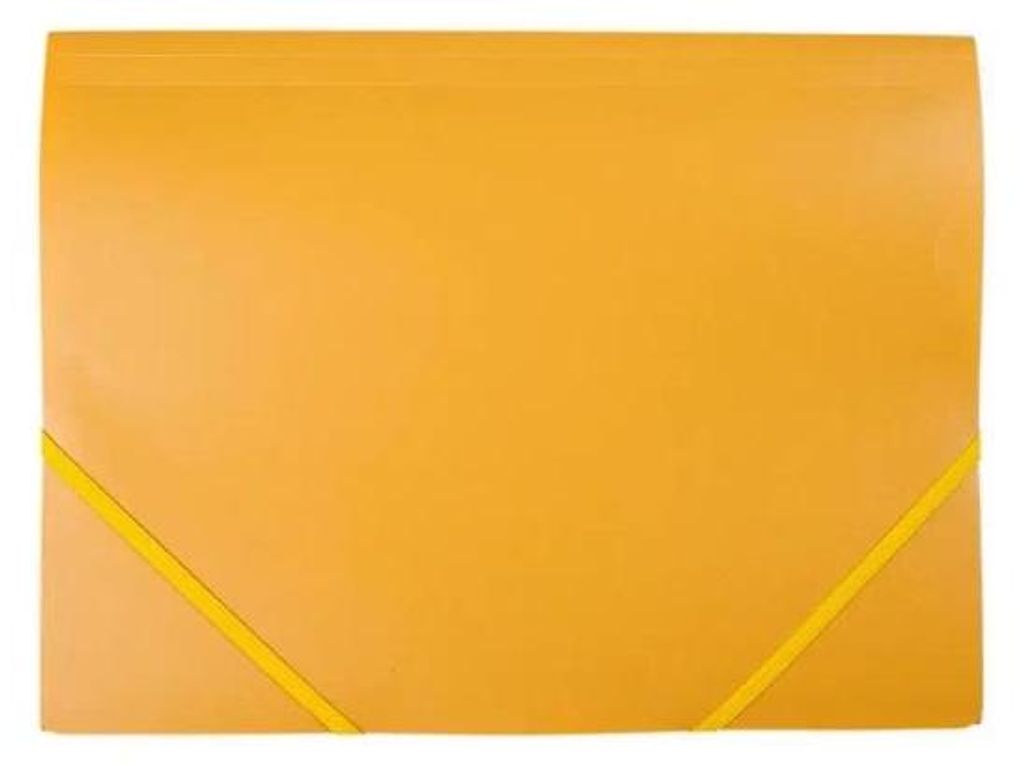A4-Kunststoffmappe mit Gummiband, gelb, D.RECT Produktbild 