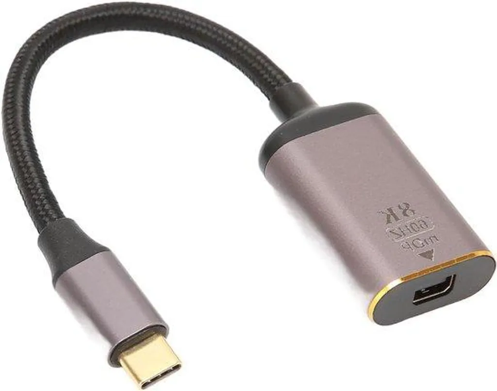 Câble Adaptateur Vidéo USB-C vers Mini DP 8K pour Écran et Vidéoprojecteur