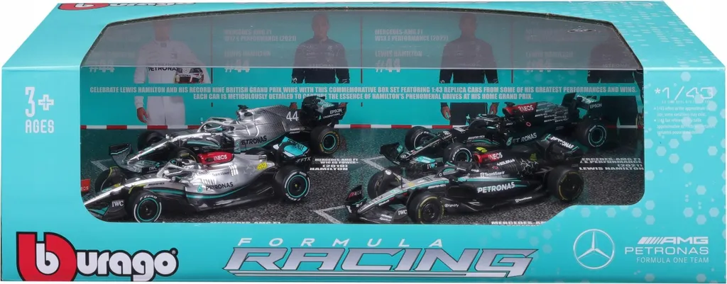 Mercedes-AMG Racing 4pack Bburago 1:43 Modèles en Métal Détaillés