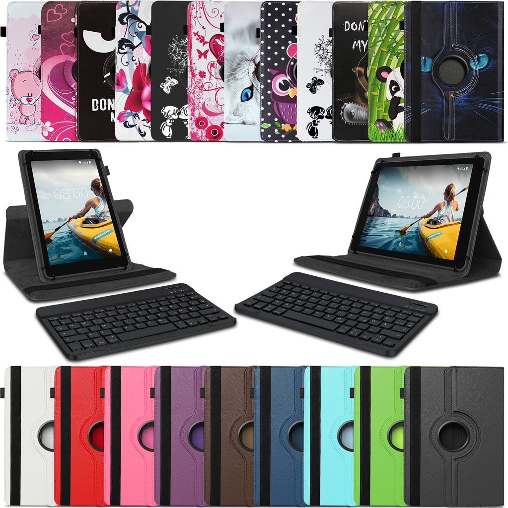 Tablet Hülle Tastatur Tasche für Medion Lifetab P10710 Bluetooth Schutzhülle, Farbe:Motiv 12
