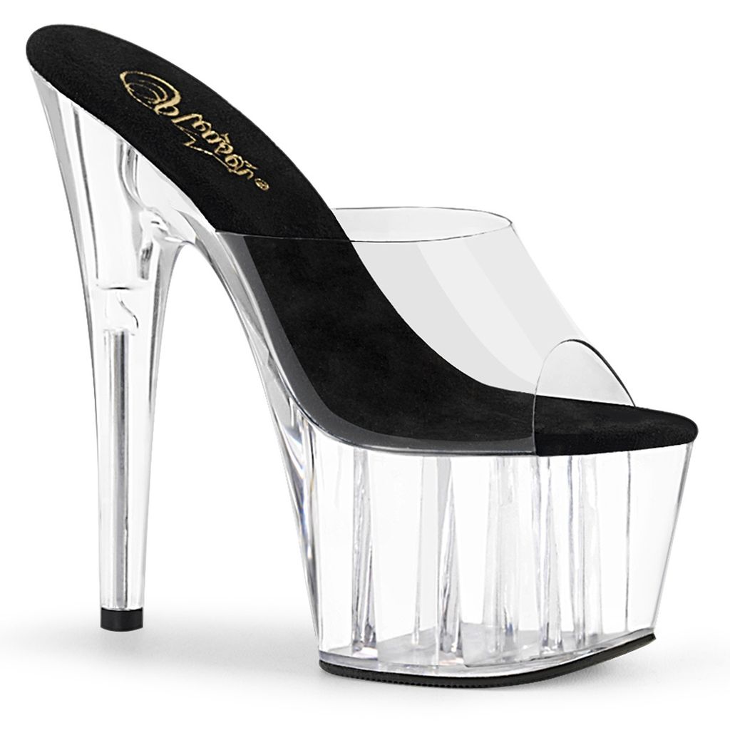 ADORE-701 Damen Slipper von Pleaser, Schwarz Transparent , Produktbild 