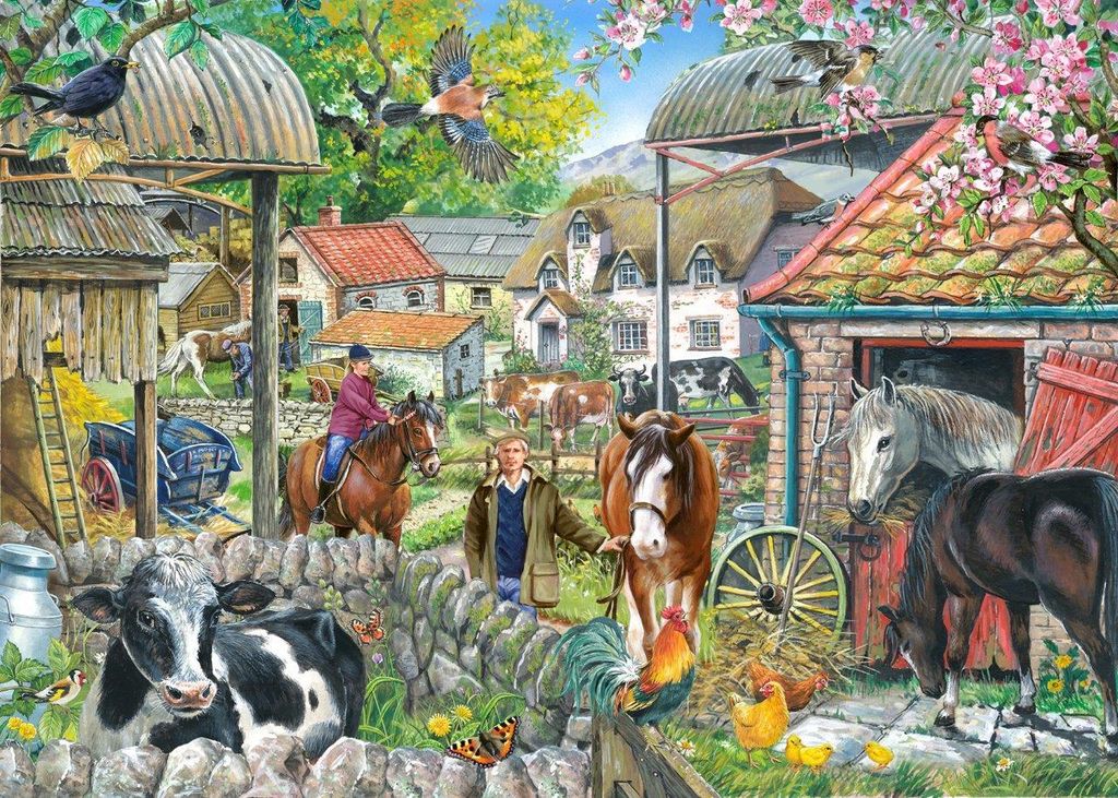 House of Puzzles Puzzle Horseshoe Farm 250 XL Teile Bauernhof