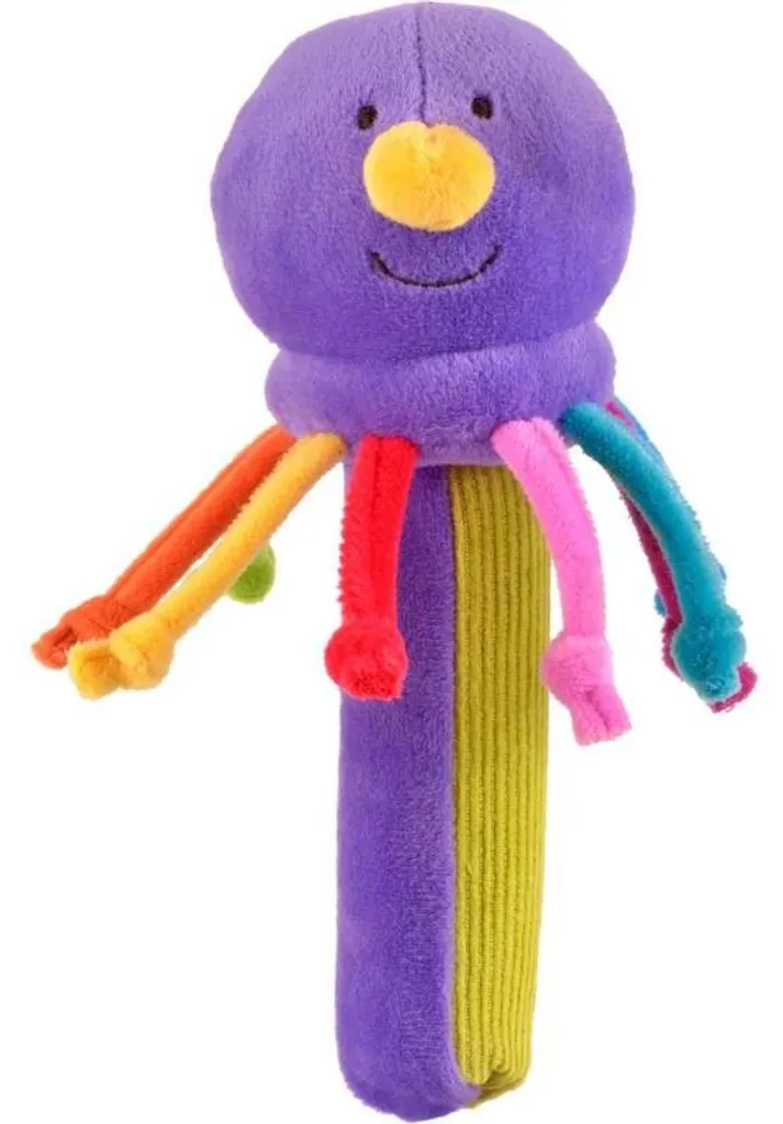 Jouet éducatif pieuvre en peluche douce multicolore avec textures variées