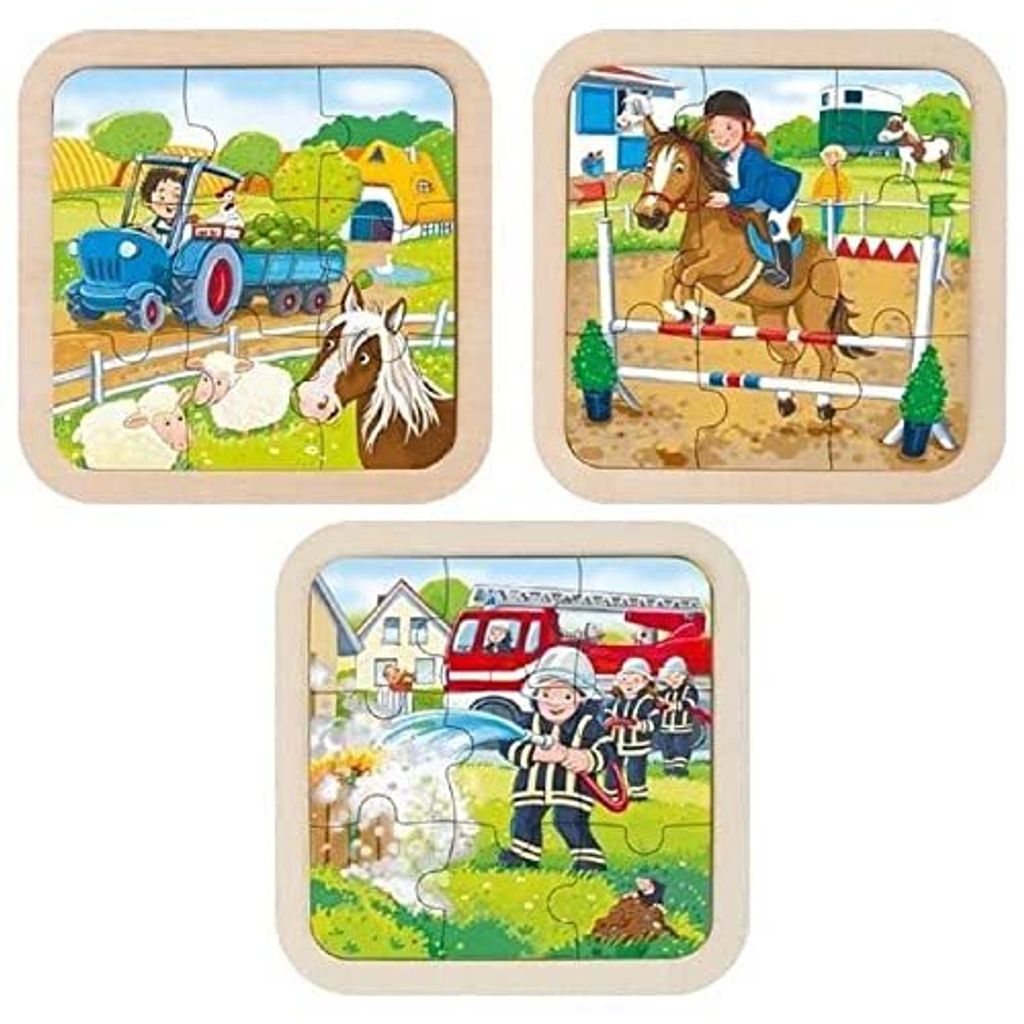 Einlegepuzzle Bauernhof, Feuerwehr,... Produktbild 2
