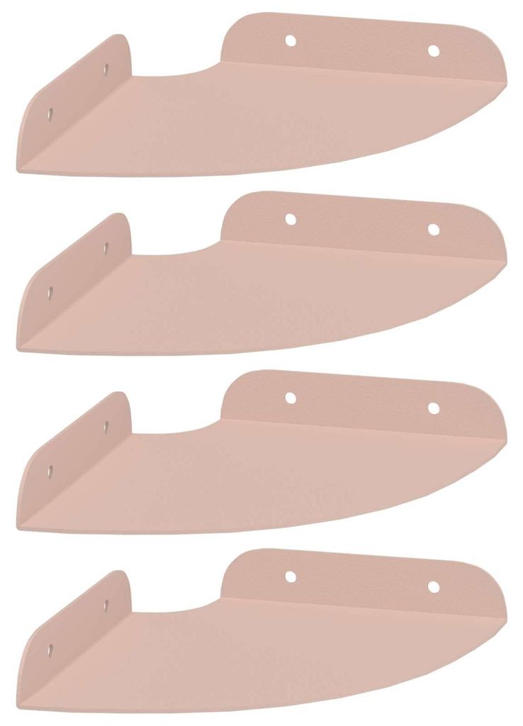 Schwebendes Regal mit Regal 4 pcs Rosa 15 x 15 x 2 cm