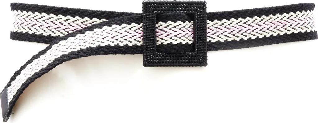 Ceinture femme noire et rose ajustable en textile robuste VICOLO 4946AG
