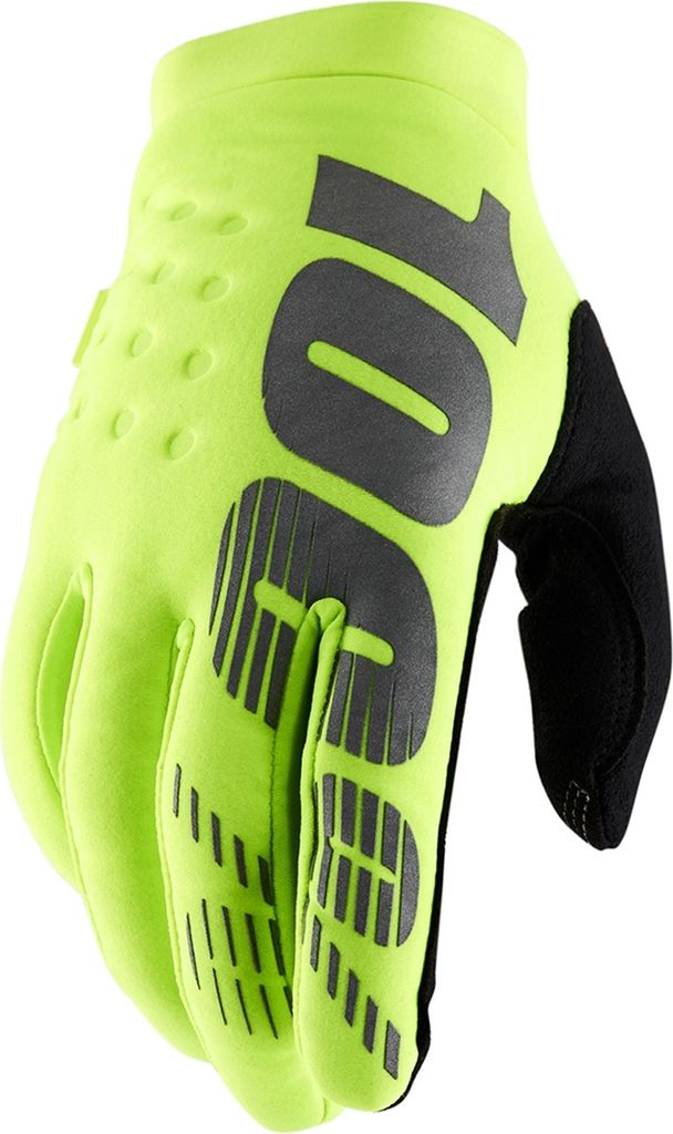 100% Handschuhe Winterhandschuhe Kinder Brisker neon gelb XL