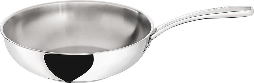 BUGATTI BUGATTI Italienischer Küchen-WOK aus Edelstahl 18/10, Durchmesser 30 cm