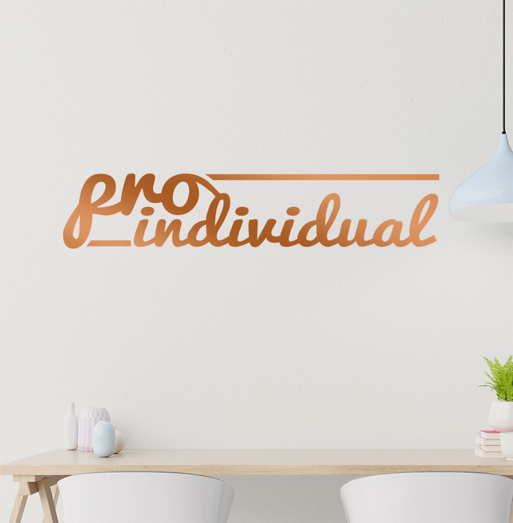 pro individual Wandtattoo in 6 Größen - Wandaufkleber Wall Sticker - Dekoration, Küche, Wohnzimmer, Schlafzimmer, Badezimmer