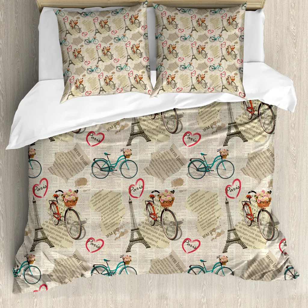 Set Letto 155x220 ABAKUHAUS Bianco e Nero: Stile Retrò e Igiene