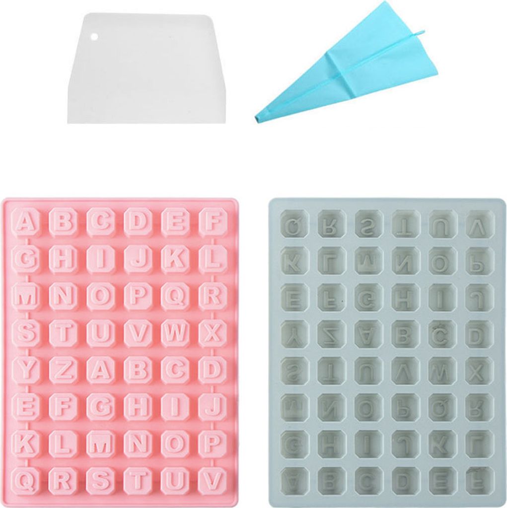 2 Stück Alphabet-Schokoladen-Gummibärchen-Formen Mit 48 Mulden Antihaft-Silikon-Backformen Für Die Herstellung Von Eiswürfeln Gelee-Schokoladen...