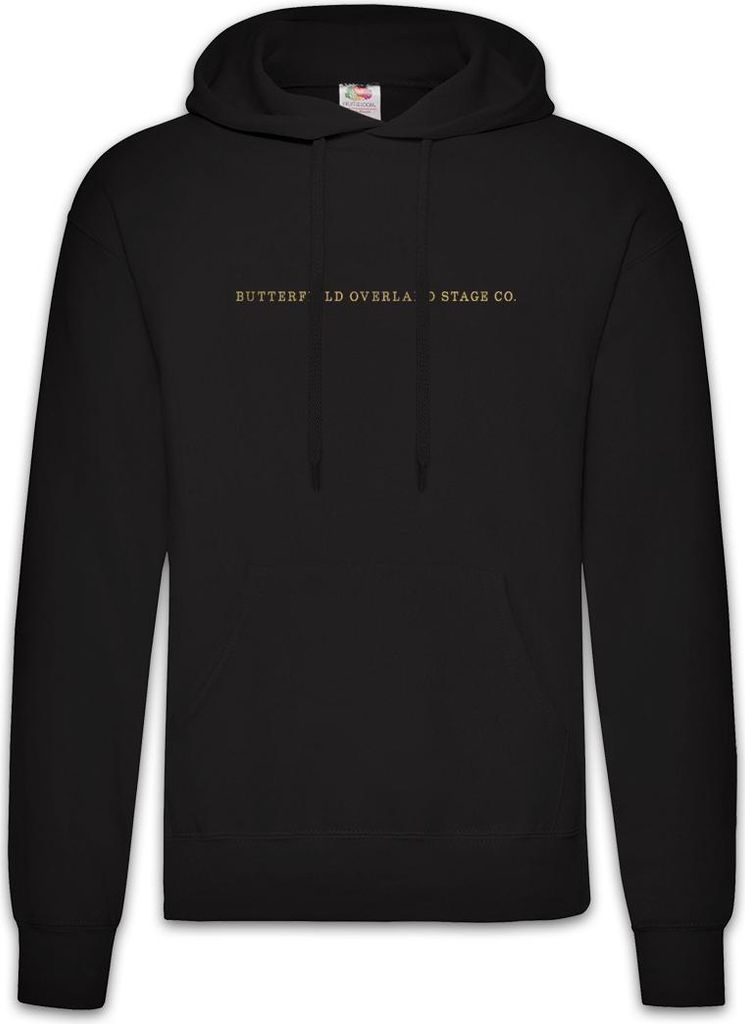Urban Backwoods Butterfield Overland Stage Co., Herren Hoodie, Farbe: Schwarz, Größe: XL