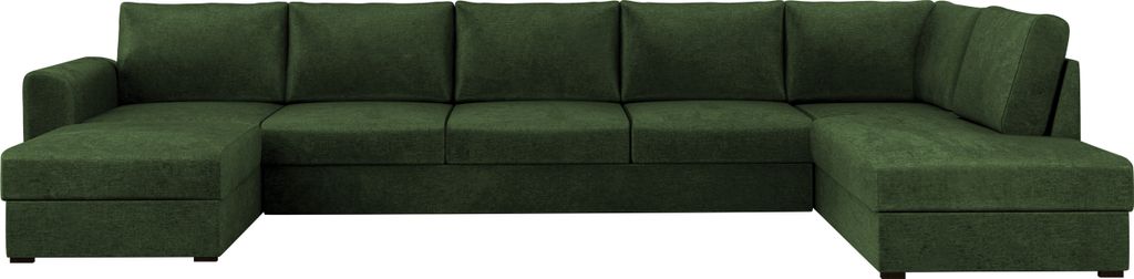 MIRJAN24 Ecksofa Wilma Large, U-Form Polsterecke vom Hersteller, Schlafsofa mit zwei Bettkasten, Wohnlandschaft (Farbe: Clara 215.10 , Seite: Rechts)
