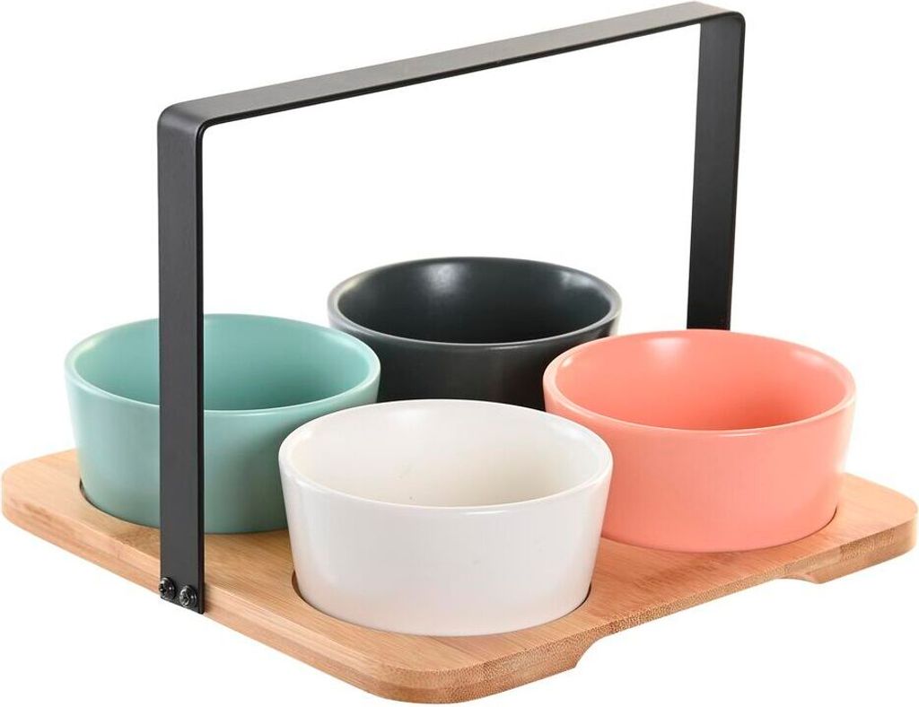 DKD Home Decor Appetizer Set 20 x 20 x 14 cm Mehrfarbiges Porzellan