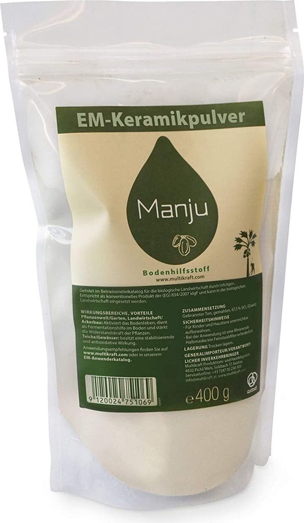 Multikraft EM Keramikpulver - Boden- und Pflanzenhilfsstoff, 400g