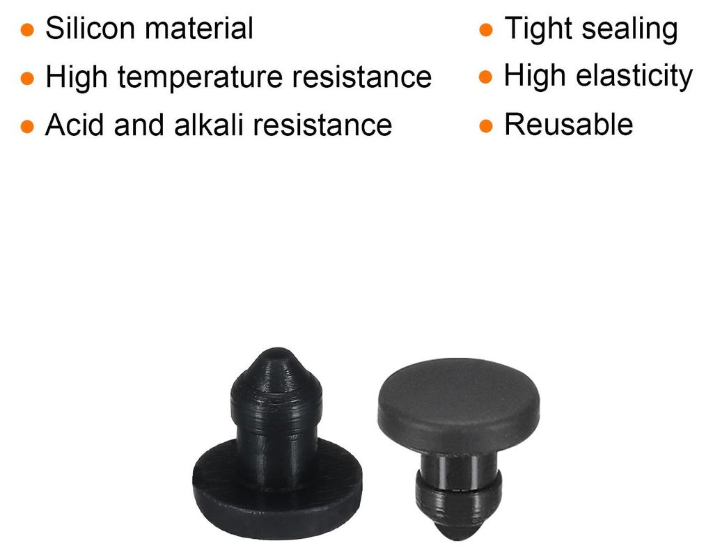 20 Stš¹ck Gummistopfen 4mm Silikon-Lochstopfen Wasserdicht Verschlussstopfen Silikonstopfen Stopper Steckdichtstopfen Flach Abdeckkappen fš¹r L...
