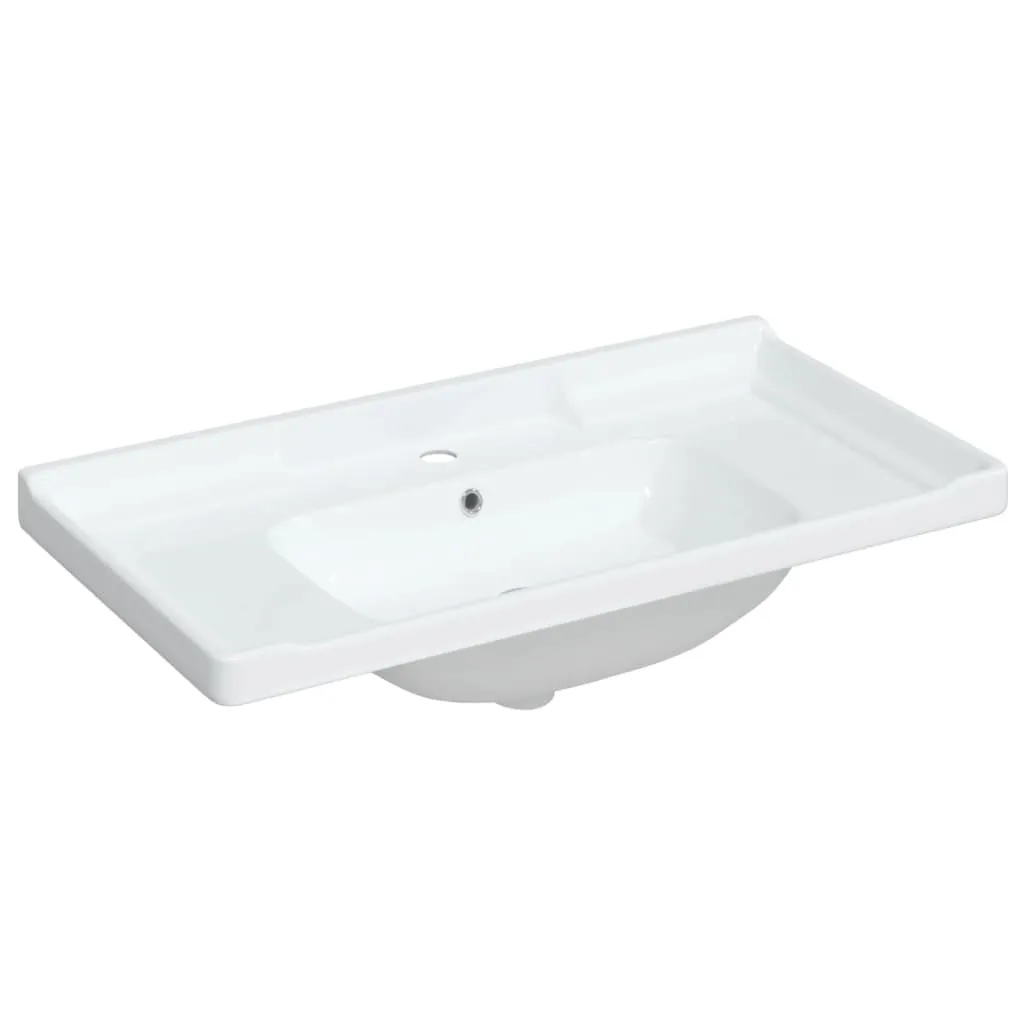 Lavabo de salle de bain 91,5x48x23 cm rectangulaire pour double vasque