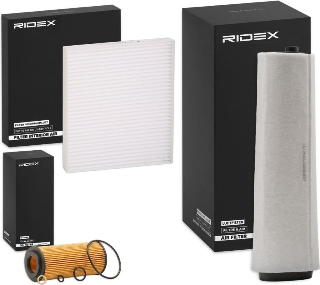 RIDEX Filterset Inspektionspaket Filtersatz für BMW X5 (E70) X6 (E71, E72)