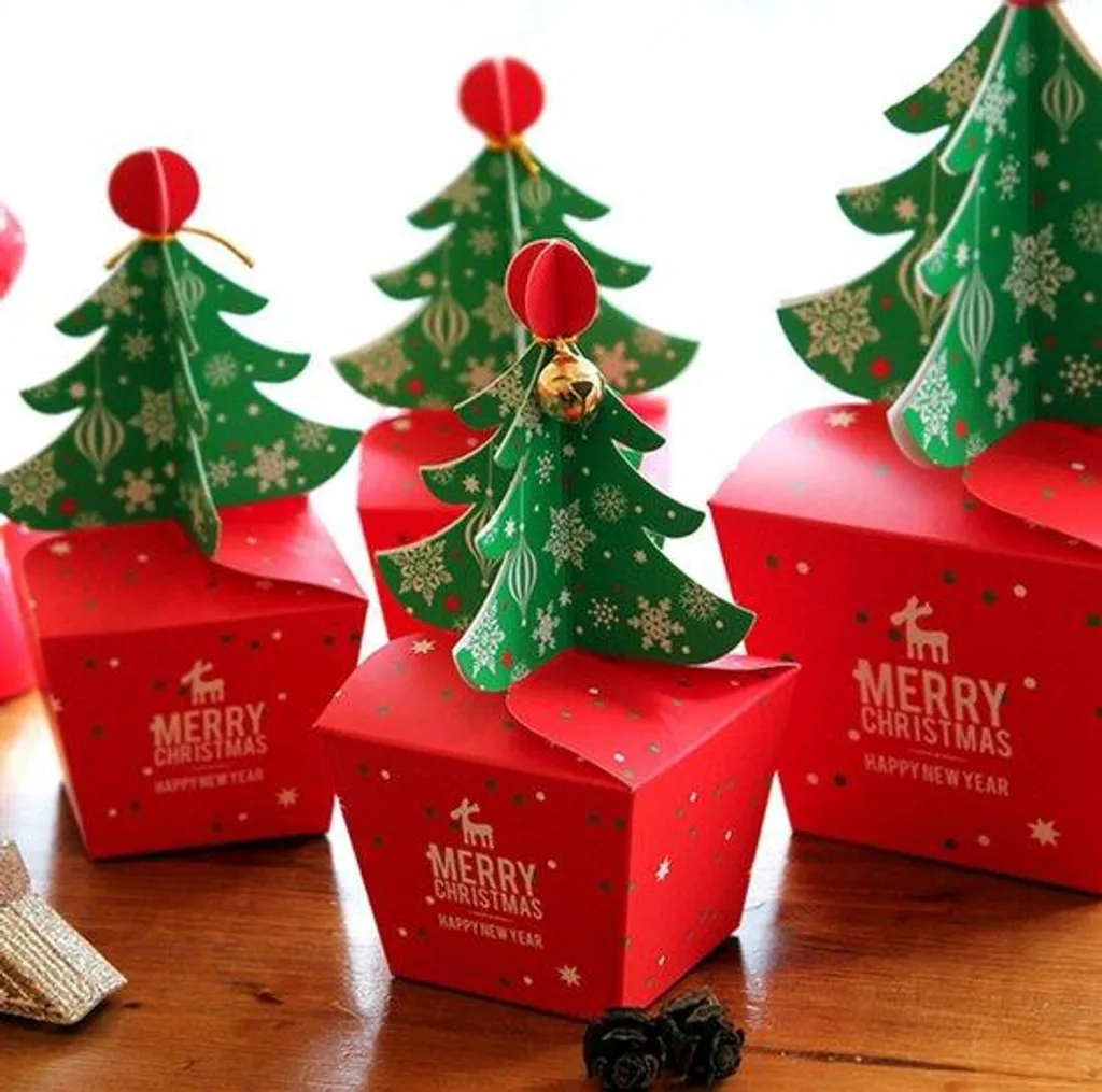 Boîtes cadeaux de Noël de différentes tailles, ensemble de 40 unités