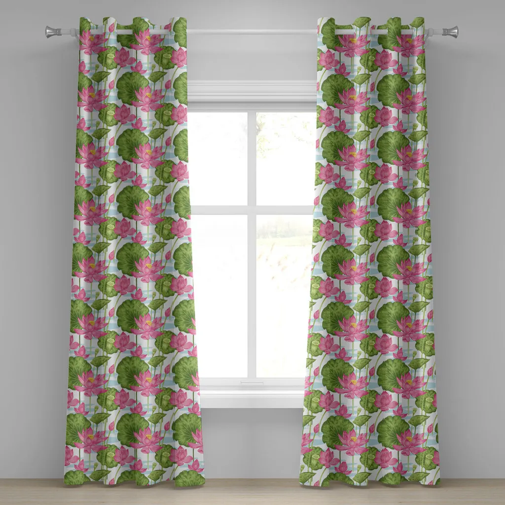 Rideau occultant décoratif Lotus pour intimité et style zen 280x175