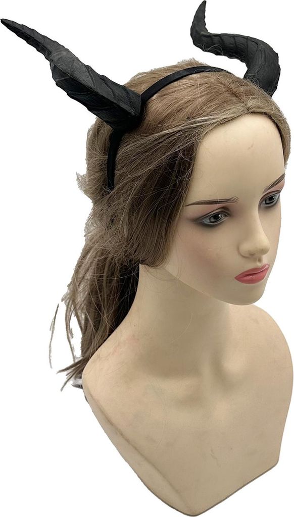 Gothic Devil Horn Stirnband Imitation Fake Bull Horns Haar Hoop Halloween Dress Up Haarschmuck für Halloween Cosplay Karneval