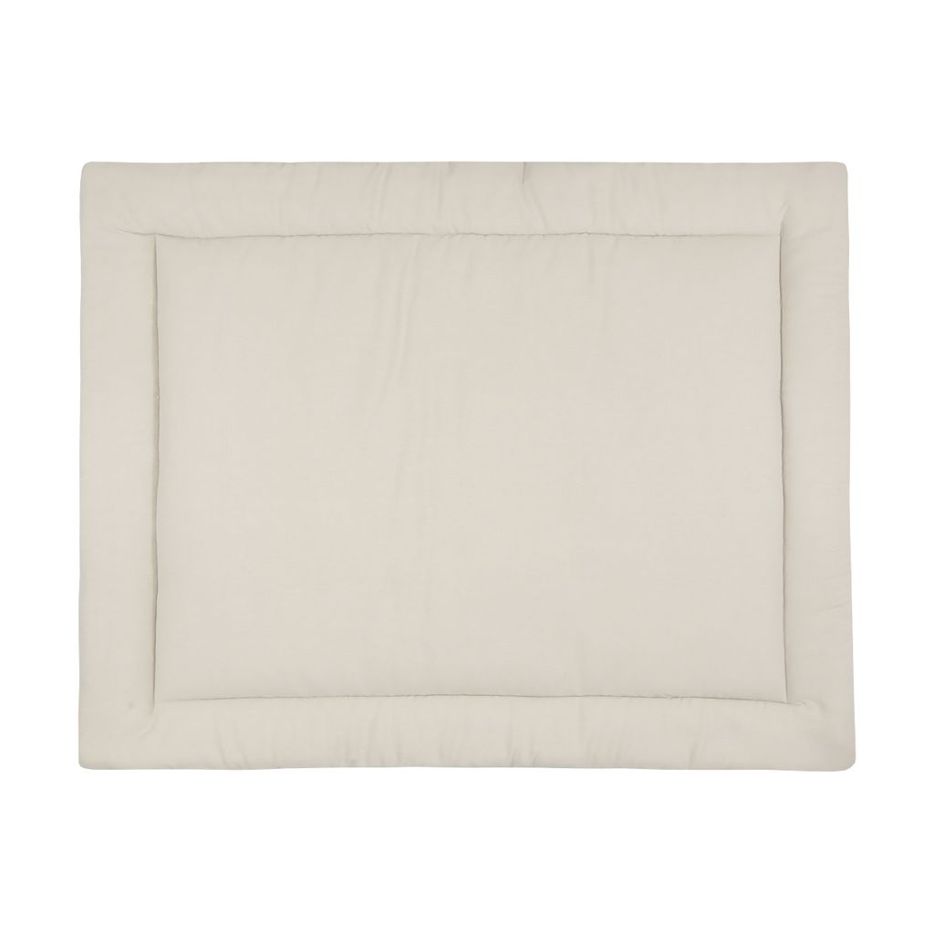 KraftKids Krabbeldecke Leinen Natur Braun 130 cm x 130 cm
