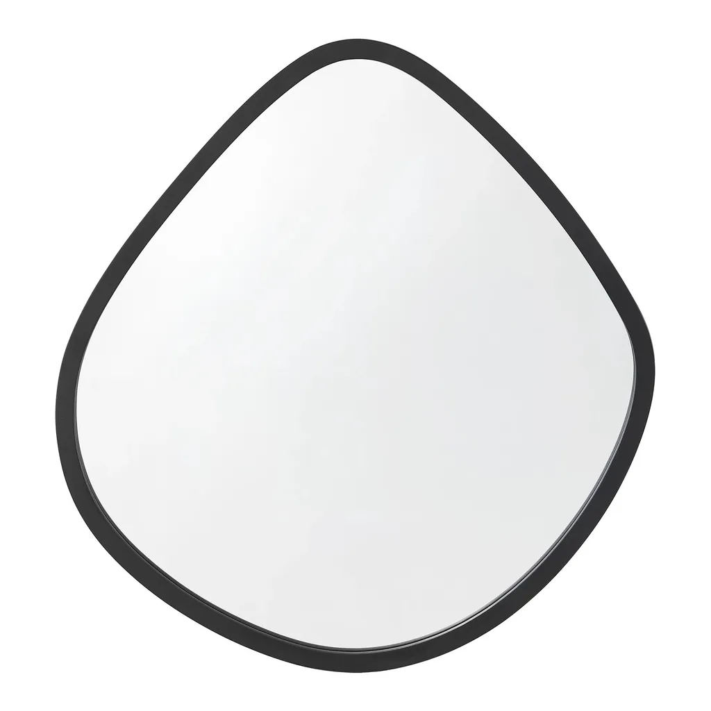 Specchio Galash 64x60 cm - Riflessi di Stile Nero Opaco in MDF