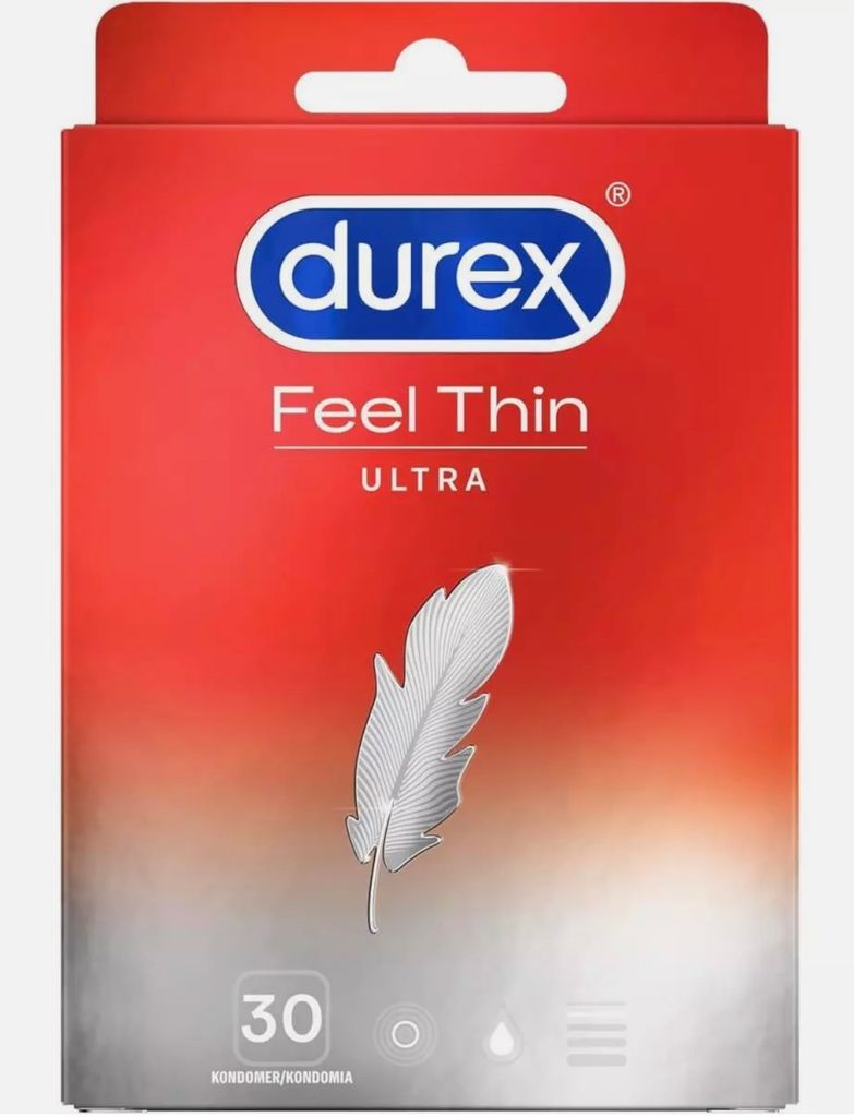 30 Stück Durex Feel Thin Ultra Dünn Kondome Liebe Sex Produktbild 