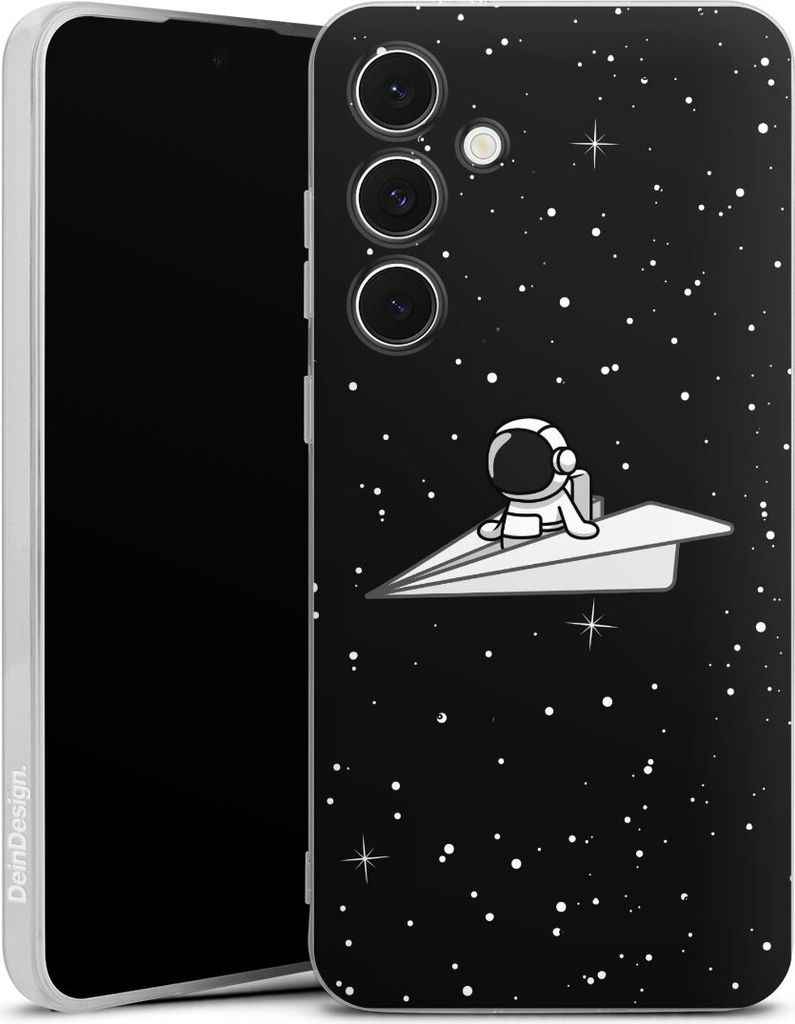 DeinDesign Handyhülle für Samsung Galaxy S24 FE 5G Silikon Hülle Case Smartphone Schutzhülle Astronaut Comic Papier
