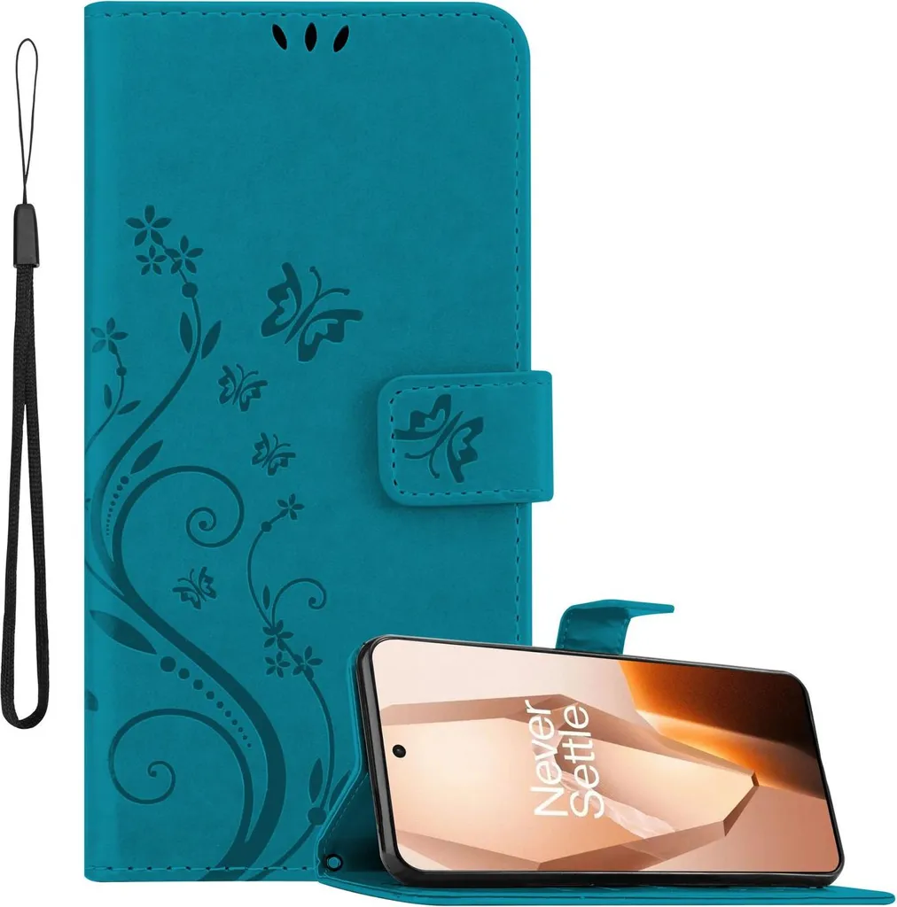 Custodia Cadorabo OnePlus 13R Floral Blue - Ideale per Famiglie