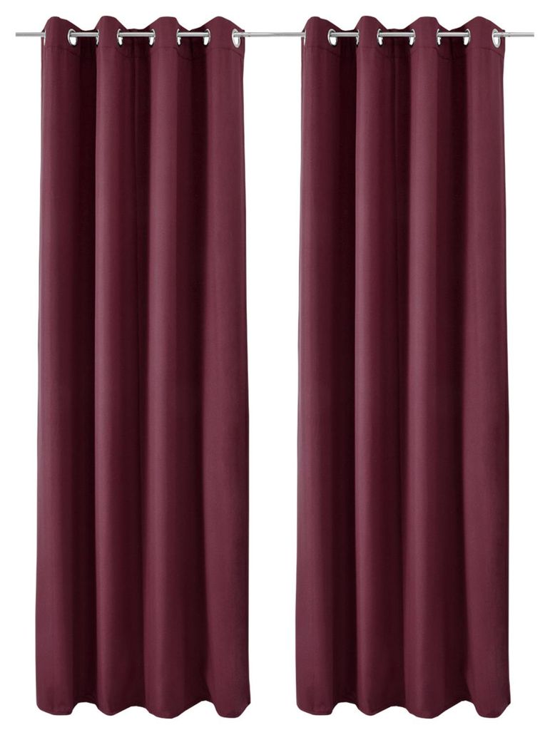 Beautissu 2er Set Thermovorhang Gardine Bordeaux Amelie TO, Produktbild 