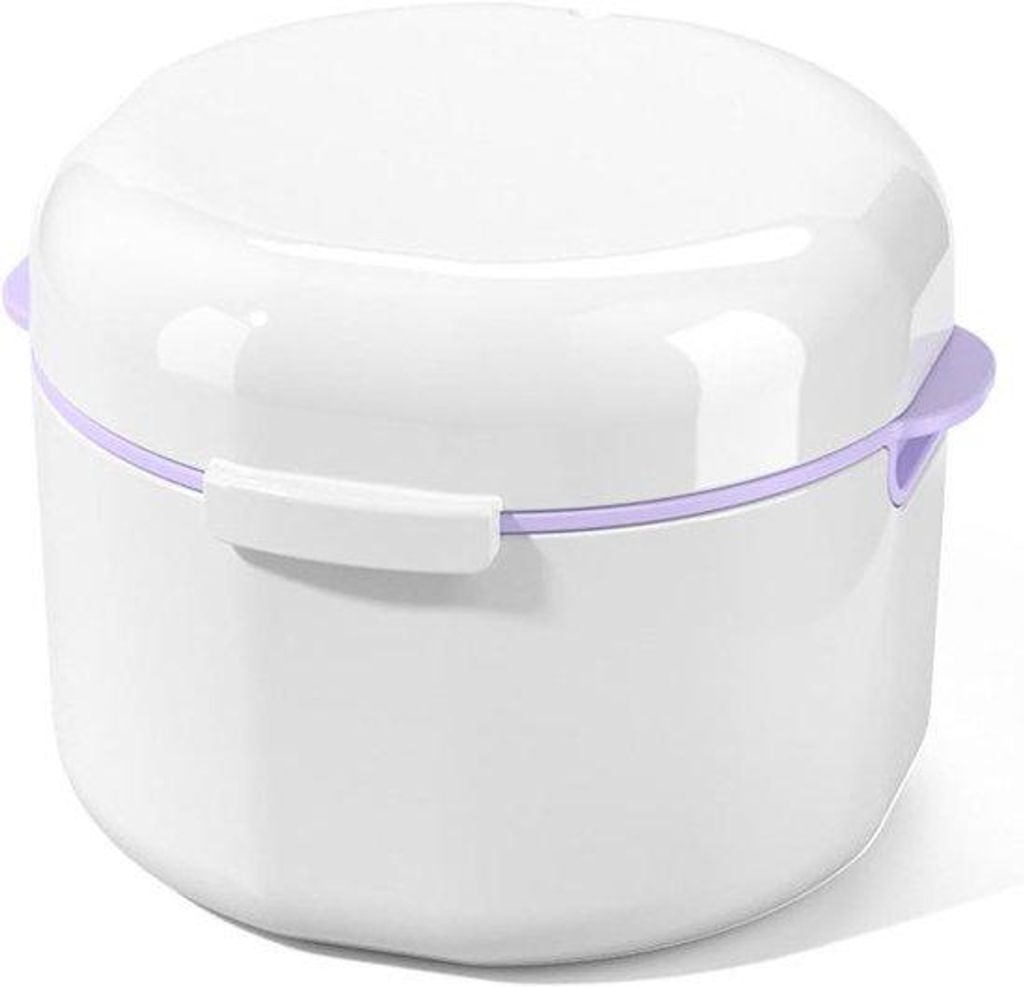 Kunstgebit-Beugelinhalterbox mit PP-Wit-Legierung - Abmessungen: 9,6*8,8*7,7cm - Reinigungspackung